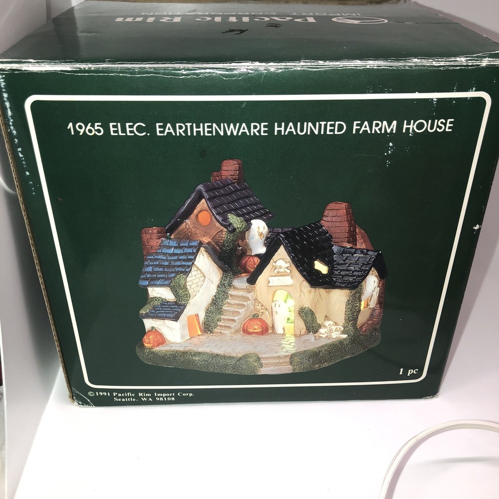 Vintage Pacific Rim Halloween 1965 Haunted Farm House Electric Lights - Picture 4 of 15